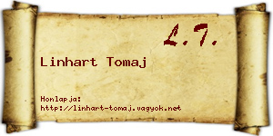 Linhart Tomaj névjegykártya